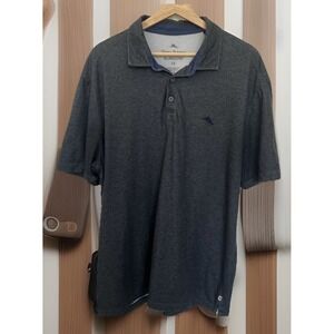 Tommy Bahama Men's Large Marlin Polo Shirt, Steel Blue